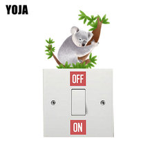 YOJA Koala de la vida silvestre interruptor creativo pared habitación dormitorio pegatina decoración alta calidad 8SS0878 2024 - compra barato