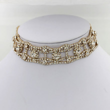 Rhinestone choker statement necklaces for women Fashion Chokers 2020 Collar Flower Jewelry party Chunky Necklace Collier 2024 - купить недорого