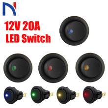 1PC LED Switch 3 pins ON-OFF Rocker Switch 12V led rocker switch Led Dot Light LED illuminated Car Dashboard Dash Boat Toggle 2024 - buy cheap