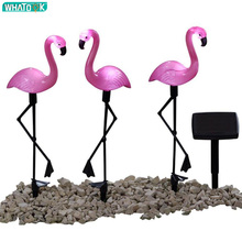 Luminária led solar com pérolas simuladas, lâmpada de flamingo para decoração de jardins, gramado, à prova d'água, para áreas externas, guirlanda de iluminação 2024 - compre barato