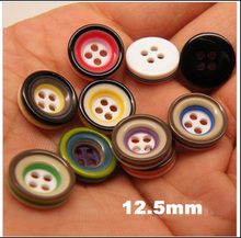 Tamanho de 30 tamanhos: 12.5mm cor misturada 4 buracos botões base lisa camisa acessórios de costura artesanato (pçs/lote) 2024 - compre barato