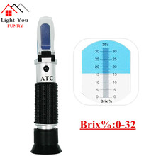 Handheld Brix Refractometer Fruit Sweetness Measuring 0-32% Sugar Meter Soymilk Milk Concentration Honey Meter Salinity Meter 2024 - buy cheap