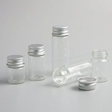 500 x  Empty 5ml 6ml 7ml 10ml 14ml Clear Glass Bottle With Aluminum Cap 1/3oz Small Glass Small Vials For Essential Oil Use 2024 - buy cheap