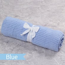 Хлопковое детское одеяло, одеяло для новорожденных, Пеленальное Одеяло, банное полотенце для детской комнаты, дышащее Вязаное детское одеяло, одеяло 2024 - купить недорого