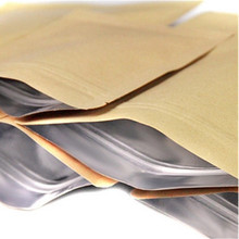 10Pcs Kraft Paper Sachet Food Grade Seal Aluminium Foil Bags Zipper Food Storage Bag 2024 - buy cheap