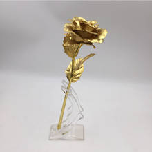 Подарок на день Святого Валентина 24K позолоченный золотой цветок розы праздничный подарок Свадебная вечеринка украшение с Розничная коробка Прямая поставка 2024 - купить недорого
