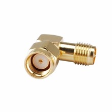 100pcs rp sma male to sma female right angle 90 Degree jack connector RF coaxial adpaters 2024 - buy cheap