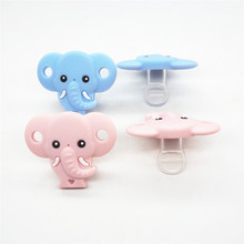 Chenkai 10 pçs silicone elefante chupeta manequim mordedor diy bebê recém-nascido infantil mamilo animal dentição brinquedo ofício bpa livre 2024 - compre barato