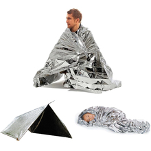 Manta térmica de emergencia para acampada al aire libre, manta térmica de supervivencia para acampar, malayo, lámina de aluminio 2024 - compra barato