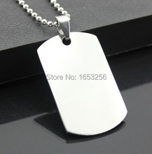 Lot of 10pcs Hot selling  Stainless Steel Both Polished Plain Dog Tag Pendant Charm Jewelry 20*40mm 2024 - buy cheap