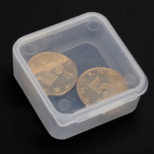 5Pcs/lot Square Plastic Clear Transparent Collection Container Case Storage Box Coin Small Capsules Pocket Holders 3.5*3.5*1.2CM 2024 - buy cheap