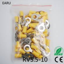 RV5.5-10 Yellow Ring insulated terminal suit 4-6mm2 Cable Wire Connector 50PCS/Pack cable Crimp Terminal RV5-10 RV 2024 - buy cheap