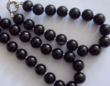 Hot new 10mm Beautiful Black South Shell free Sea Pearl Necklace Bracelet 18''7.5''AAA  W0282 2024 - buy cheap