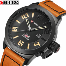 CURREN Watch Men Military Sport Brand Watches 2017 Fashion Waterproof Leather Strap Men's Quartz Wrist Watches Relogio Masculino 2024 - buy cheap