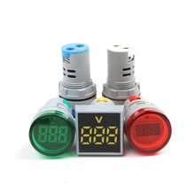 1pcs 22MM AC 60~500V LED Voltage measuring instrument Mini Voltage meter Colorful  Blue Yellow green red white 2024 - buy cheap