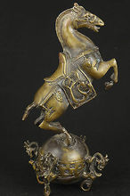 Estatua de caballo tallado a mano coleccionable chino de bronce antiguo, herramientas de decoración de boda de latón, envío gratis 2024 - compra barato