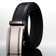 men belt genuine leather belt belts for men Mens Ratchet Slide Belts Leather Automatic Buckle male vintage jeans chain NX3163C 2024 - buy cheap