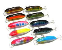 Hot sale 10pcs 5colors 8CM 15.5G 4#hook Minnow Classic fishing lures plastic hard bait hard fishing tackles hooks 2024 - buy cheap