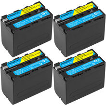 Bateria filmadora 5 peças, 7800mah visual np f970 np f960 bateria para sony visual f770 f750 f960 f970, para bateria sony atacado 2024 - compre barato