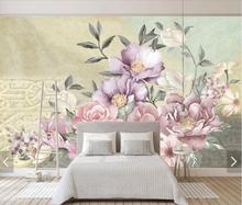European Vintage Flower Wallpaper Mural 3D Photo Wallpapers for Living Room Home Wall Decor Canvas Wall Paper Rolls Customize 2024 - buy cheap