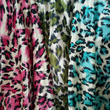 Леопардовое украшение атласная юбка ткань шитье ремесло Косплей материал цветочный полиэстер кукла ткань шелковистая атласная ткань мода 2024 - купить недорого