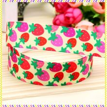 DHK 7/8'' 5yards strawberry printed grosgrain ribbon headwear hair bow diy party decoration OEM Wholesale 22mm C929 2024 - buy cheap