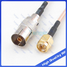 High Quality straight TV female jack to SMA male plug with 20cm 8inch RG316 RG-316 RF Coaxial Pigtail Jumper Low Loss cable 2024 - buy cheap