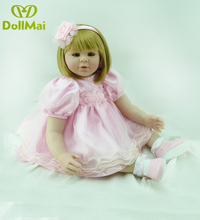 Кукла реборн силиконовая виниловая Реалистичная для девочек, кукла принцесса, подарок на Рождество, 60 см 2024 - купить недорого