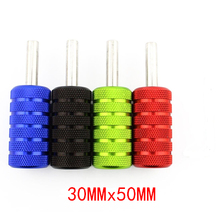 Free Shipping Tattoo Grips 4pcs/color lot Knurled Aluminum Tattoo Grip Tube 30MM, With Back Stem For Tattoo Machine Power Kit Se 2024 - buy cheap