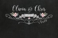 Pizarra negra personalizada, fondo Floral, flor, hojas, ducha nupcial, foto, impresión por ordenador, Fondo de boda 2024 - compra barato