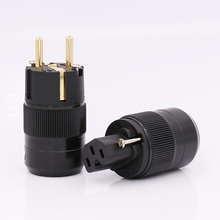 One pair/lots USA Pailiccs plated gold EU Version Connector plug+ IEC Connector 2024 - buy cheap