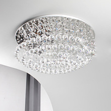 Luminária de teto circular em cristal, lâmpada moderna de luxo para quarto e sala de estar, iluminação led para casa dhl grátis 2024 - compre barato
