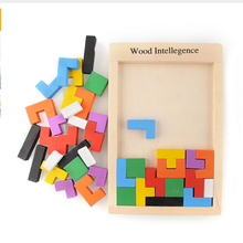 Colorful Wooden Tangram Brain-Teaser Puzzle Tetris Preschool Magination Intellectual Educational Kids Toy For Game Baby Children 2024 - buy cheap