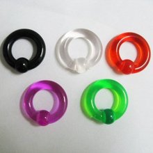 Tapones para los oídos de colores mixtos para mujer, Piercing transparente para el cuerpo, joyería BCR, 50 unids/lote, Envío Gratis 2024 - compra barato