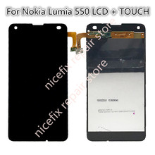 Display lcd para smartphone, tela sensível ao toque, peça de reposição, para nokia lumia 550, frete grátis 2024 - compre barato