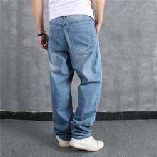 Мужские прямые джинсы-карго, свободные синие джинсы в японском стиле с карманами по бокам, 2019 2024 - купить недорого