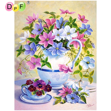 DPF DIY Gift 5D full Round Diamond Painting color flower Magic Cube Cross Stitch Art crafts Diamond Embroidery Mosaic Home Decor 2024 - buy cheap