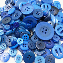 Blue 50 Gram DIY Making Hand Knitting doll's clothing Buttons Resin Promotions Mixed Sewing Scrapbook PT235 2024 - buy cheap