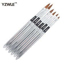 YZWLE 6 шт./упак., съемная ручка для рисования ногтей, набор кистей для акриловых ногтей, УФ-гель для маникюра, инструменты для красоты, кисти 31 2024 - купить недорого
