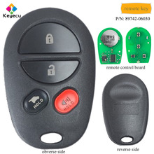 Keyecu chave de carro remota, substituição com 3 + 1/ 4 botões e 433mhz, frequência fob para toyota camry aurion 2006-2011 p/n: 89742-06030 2024 - compre barato