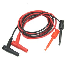 OOTDTY OOTDTY 1Pair Black and Red Silicone Banana Plug To Test Hook Clip Probe Cable Fr Multimeter Test Equipment 2024 - buy cheap