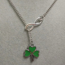 Hot Fashion Jewelery Vintage "ALLOYGREEN 3-LEAF CLOVER IRISH SHAMROCK CORD"&Lucky 8 Charms Pendant Statement Necklace X101 2024 - buy cheap