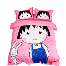 Conjunto de cama japonês de anime com personagens de desenho animado, fronha tecidos, capa de edredom e lençol para crianças 2024 - compre barato