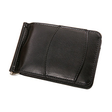 Fashion Portable Brand Short Men's Leather Money Clip Wallet With Cash Clamp Purse Card Slots For Man 2024 - buy cheap