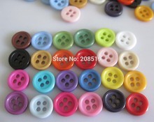 NBNOWV Arts Craft Buttons 8.5mm Round 4 holes resin button 1000pcs assorted colors DIY sewing accessories 2024 - buy cheap