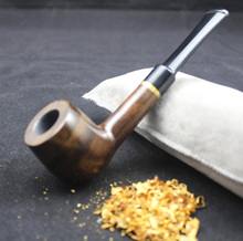 16 Tools Handmade Natural Ebony Wood Smoke Tobacco Smoking Pipe Set Golden Ring Brown Wooden Pipe 9mm Pipe Filter 519Ry 2024 - buy cheap