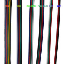 5~100 meters 2pin 3pin 4pin 5Pin 6pin 22 AWG Extension Electric Wire Cable Led Connector For 5050 3528 RGBW RGB CCT LED Stirp 2024 - купить недорого