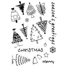 SEASON'S GREETINGS CHRISTMAS Scrapbook DIY photo cards account rubber stamp clear stamp transparent stamp Handmade card stamp 2024 - buy cheap