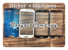 for I9300 Black/white/Blue Glass Lens pantalla for samsung galaxy s3 Glass (not digitizer lcd display)+sticker 2024 - buy cheap