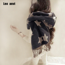 Fashion Brand Winter Scarf Women Designer Pashmina Shawls and Scarves Soft Foulard Bufandas Five-pointed star poncho capes 2024 - buy cheap